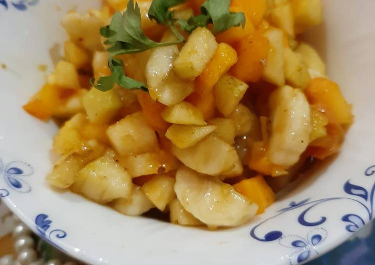 Recipe of Quick Mango fruit chaat Ramadan special with Huma kitchen