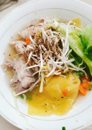 Hình của món Ăn sáng với mì lá.