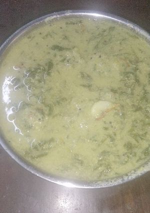 பாலக்கீரை கூட்டு (Paalak keerai kootu recipe in tamil) செய்முறை முக்கிய புகைப்படம்