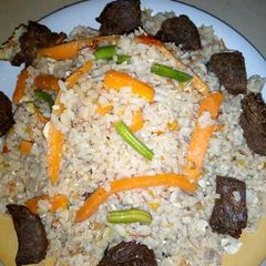 Friend Rice with egg A picture of Friend Rice with egg.