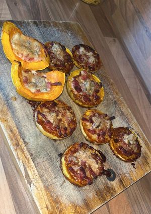 Une photo de Rondelles de Butternut aux Lardons Grillés et Gorgonzola