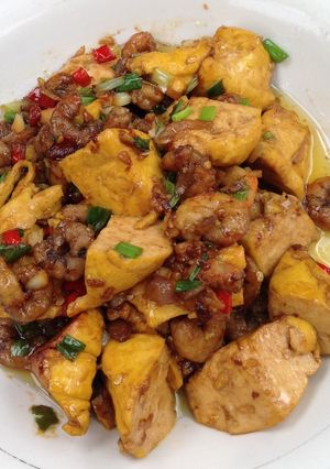 Foto resep Tahu Kuning Udang Saus Tiram