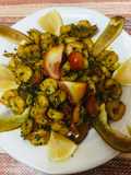 طبق من الجمبري بشهي