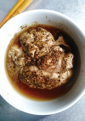 Hình của món Óc heo hấp mắm tiêu.