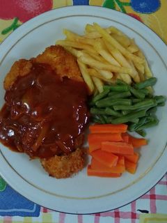 Foto resep Chiken Katsu with Barbeque Sauce