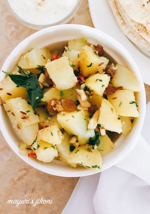 A picture of Sukhi Bhaji/Dry Potato Vegetable#authormarathon.