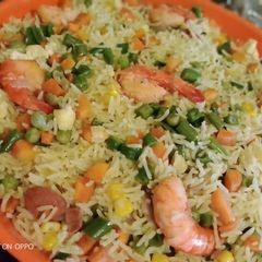 A picture of Prawn fried rice.