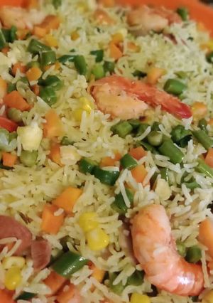 A picture of Prawn fried rice.