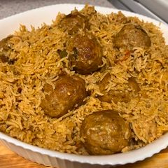Kofta pulao A picture of Kofta pulao.