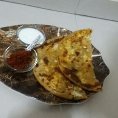 A picture of Paneer cheese paratha.