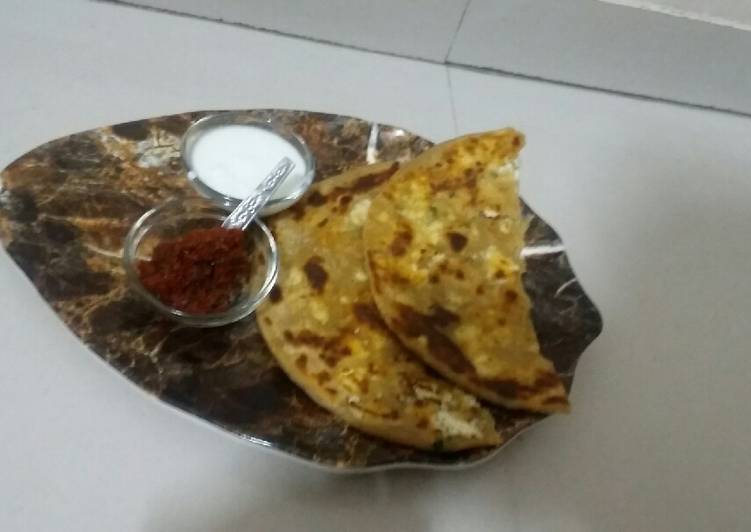 Paneer cheese paratha