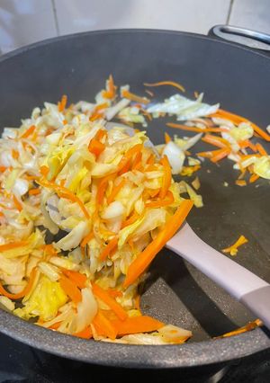 高麗菜杏鮑菇 的食譜成品照片