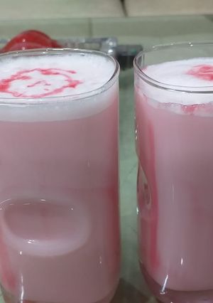 A picture of Roohafza shake.