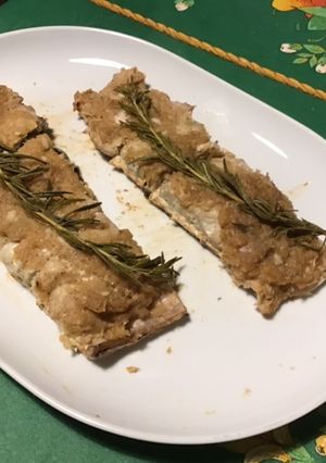 Une photo de Barracuda a l anis,gingembre et romarin frais