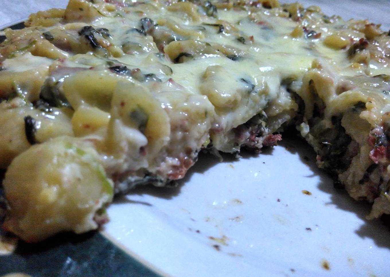 Spinach Cheessy Macaroni Schotel