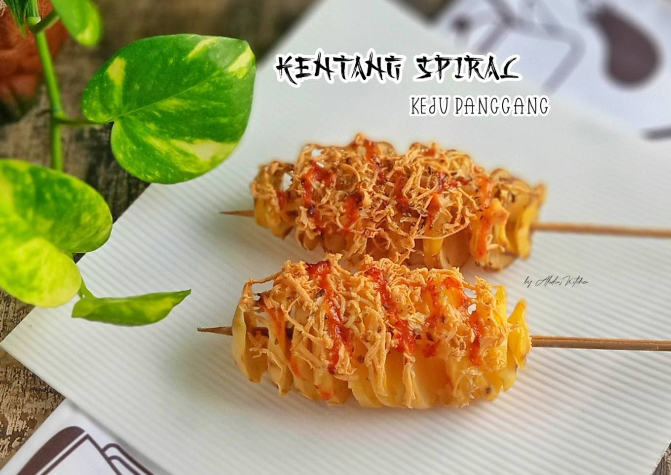Kentang Spiral Keju Panggang
