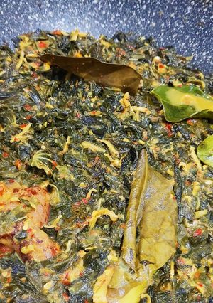 Foto resep Sayur Daun Singkong & Teri Santan