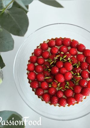 Une photo de Tarte Framboises - Pistache@4PassionFood