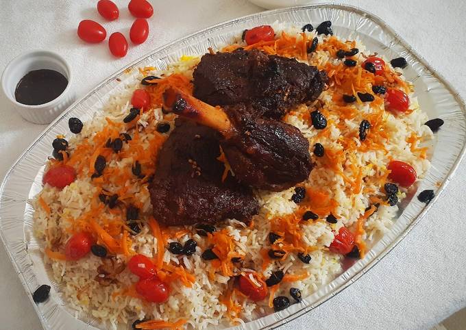 Home style Barbeque Mutton with Afghani Pilaf