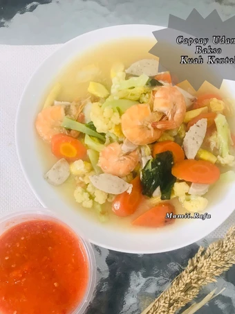 Langkah Mudah untuk Membikin Resep Capcay udang bakso kuah kental yang Enak Banget Anti Ribet, Mantap Sekali