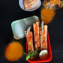A picture of Aloo mayo sandwich.
