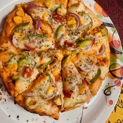 A picture of Pizza at home.