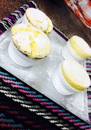A picture of Passion fruit & Banana Souffle.
