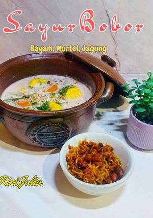 Foto resep Sayur Bobor Bayam, Wortel dan Jagung