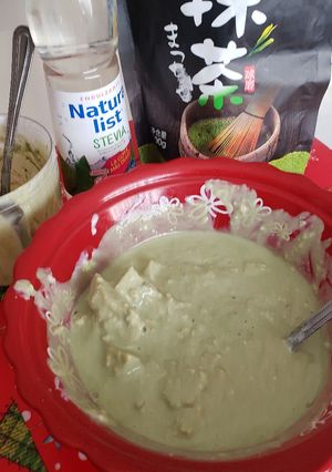 Una foto de Kéfir con te de Matcha