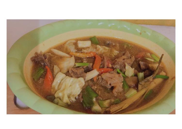 Tong Seng Kambing ; with tips agar daging tidak berbau dan empuk (Tanpa Santan)