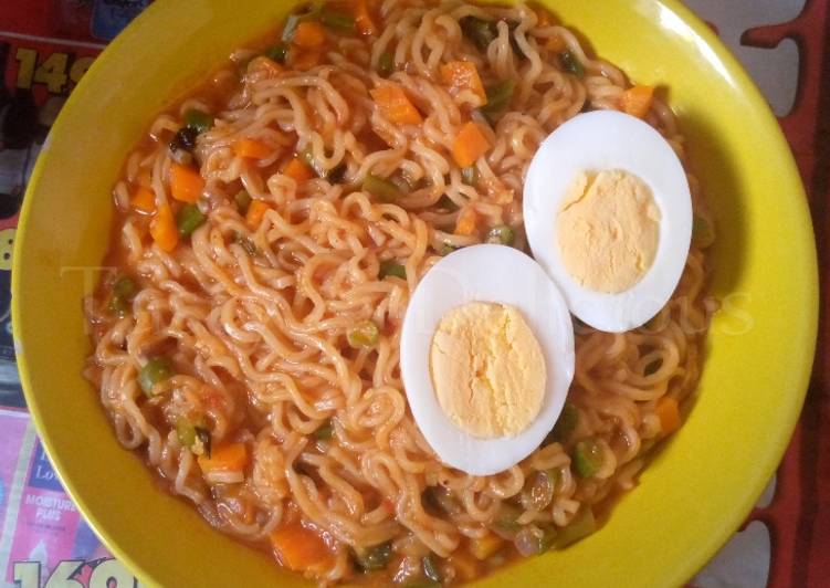 Step-by-Step Guide to Prepare Super Quick Homemade Noodles Veggies Pepper Soup