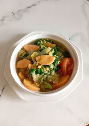 Foto resep Tumis Sawi Sosis