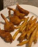 Camarones empanizados con panko
