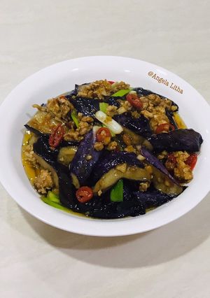 Foto resep Tumis terong dan daging ayam