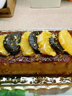 Una foto de Flan de naranja