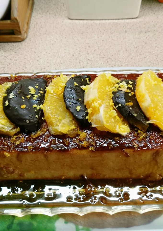 Una foto de Flan de naranja