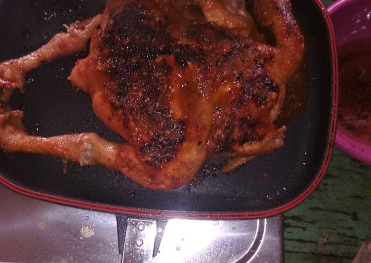 Langkah Mudah Membuat Ayam bakar pedas happycall Anti Gagal