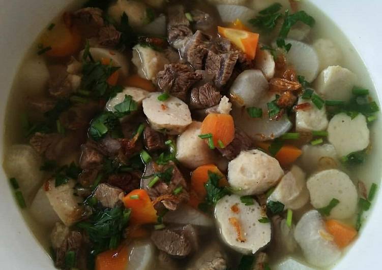 Resep masakan Sup Baso Ikan dan Sengkel | Resep Membuat Sup Baso Ikan dan Sengkel Yang Enak Dan Lezat