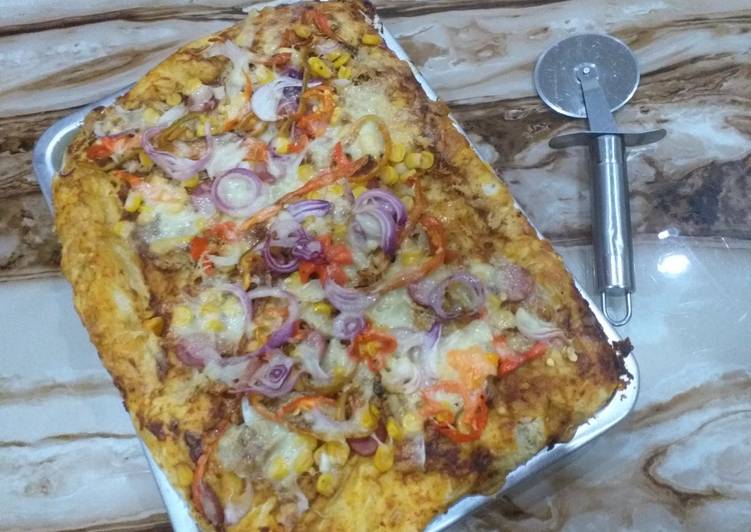 Simple Way to Prepare Super Quick Homemade Square Pizza