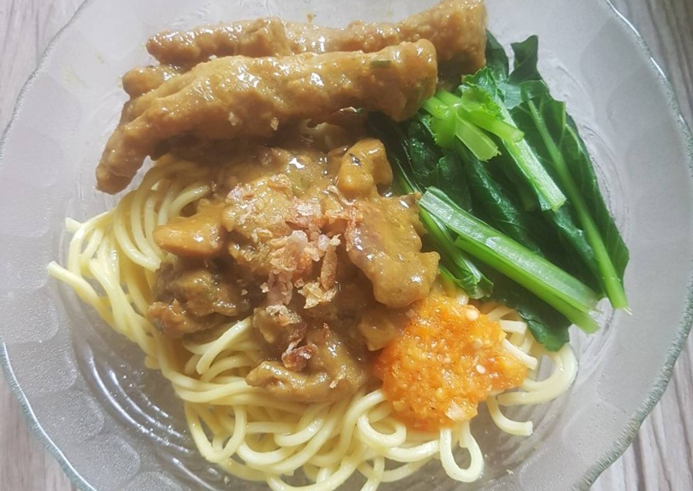 Mie ayam ceker homemade praktis