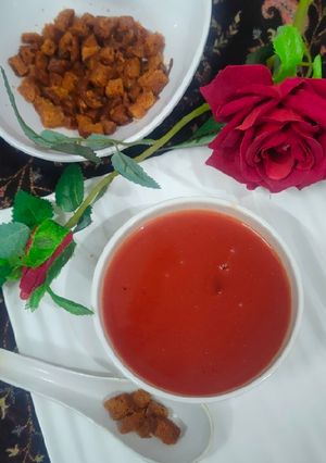 A picture of Tomato Soup (Tamatar ka Soup).