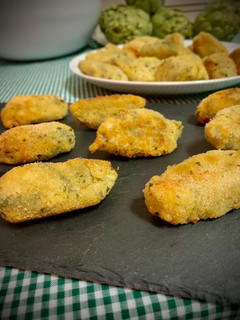 Una foto de Croquetas caseras de acelgas y calabaza