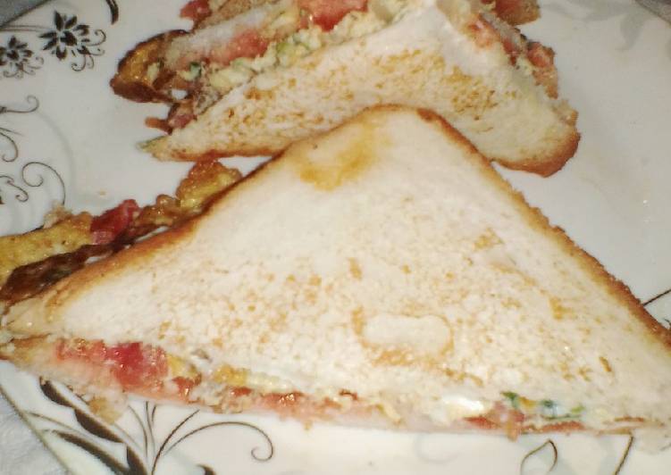Recipe of Speedy Cheese Omelette Sandwich