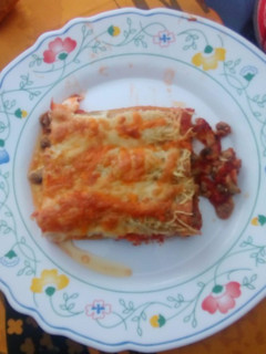 Una foto de Canelones de pavo y champiñones