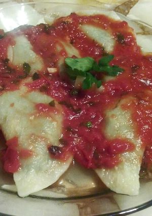 Una foto de Pastas rellenas de verdura con tapas de copetin