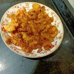 A picture of Deep fried Octopuses.