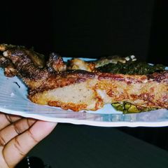 Grilled Pork served with kales#festive season Kakamega A picture of Grilled Pork served with kales#festive season Kakamega.