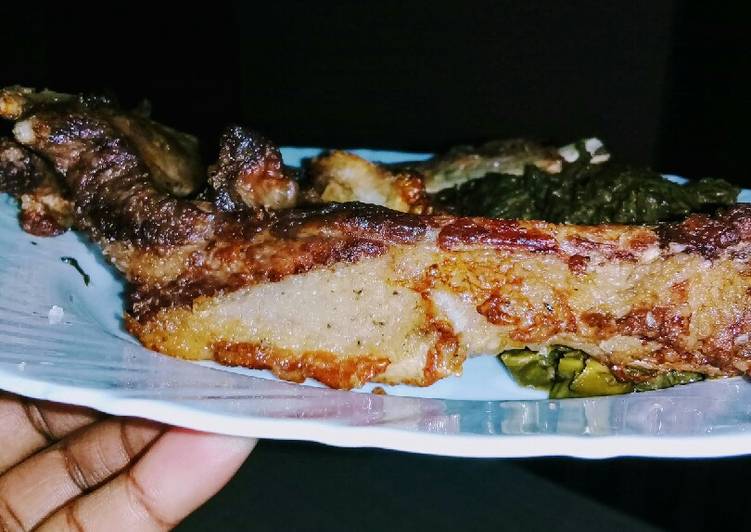 Grilled Pork served with kales#festive season Kakamega