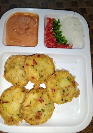 A picture of Chicken Veggies Cutlets.