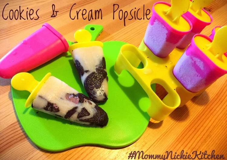 Cookies & Cream Popsicle ala mommy Nickie